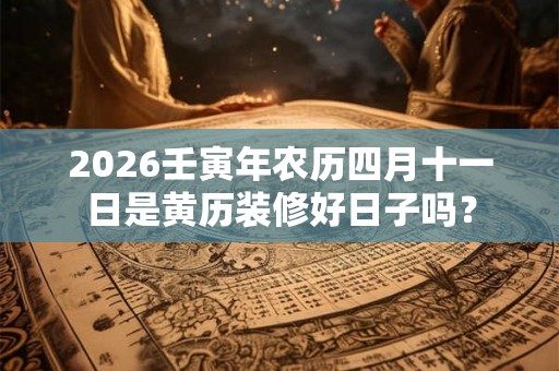 2026壬寅年农历四月十一日是黄历装修好日子吗? 2026壬寅年农历四月十一日是黄历装修好日子吗?