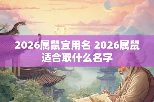 2026属鼠宜用名 2026属鼠适合取什么名字 2026属鼠宜用名 2026属鼠适合取什么名字