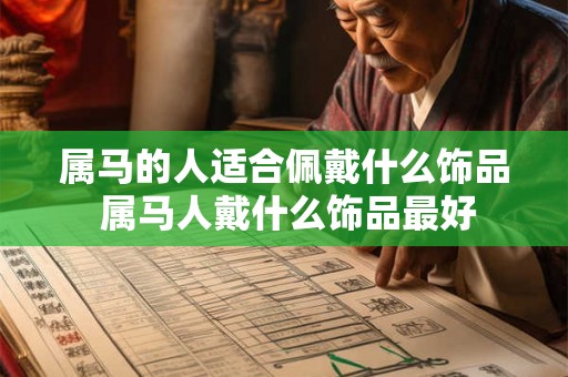 属马的人适合佩戴什么饰品 属马人戴什么饰品最好