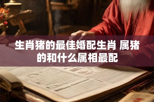 生肖猪的最佳婚配生肖 属猪的和什么属相最配