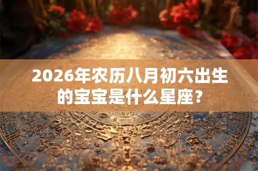 2026年农历八月初六出生的宝宝是什么星座? 2026年农历八月初六出生的宝宝是什么星座?