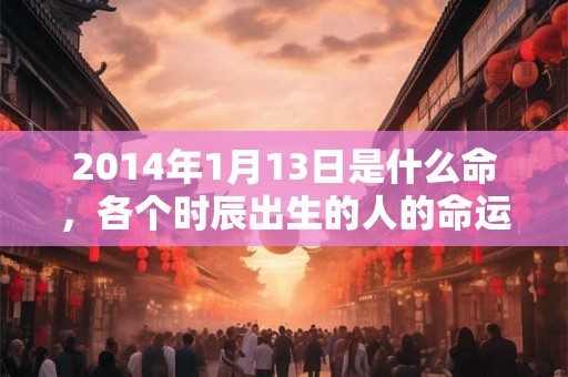2014年1月13日是什么命，各个时辰出生的人的命运