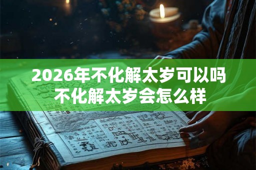 2026年不化解太岁可以吗 不化解太岁会怎么样