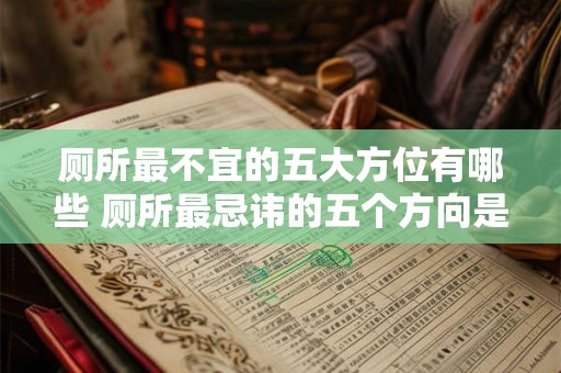 厕所最不宜的五大方位有哪些 厕所最忌讳的五个方向是哪些