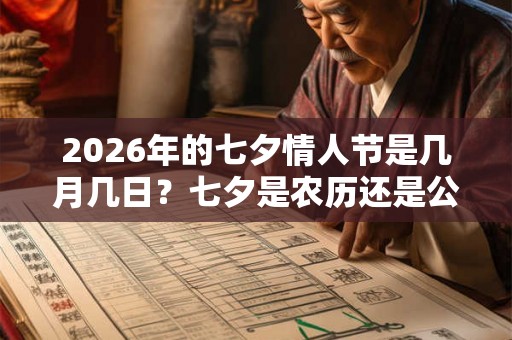 2026年的七夕情人节是几月几日？七夕是农历还是公历？