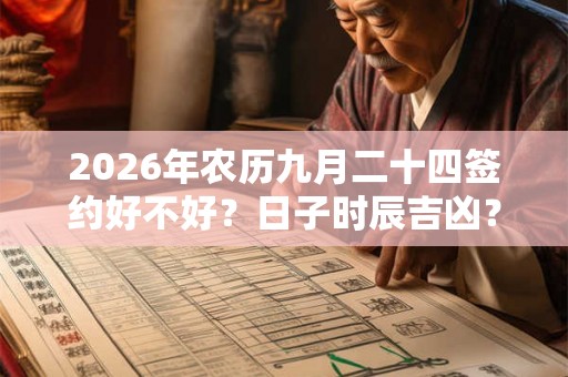 2026年农历九月二十四签约好不好？日子时辰吉凶？