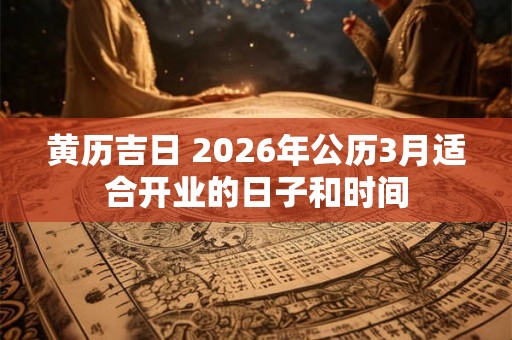 黄历吉日 2026年公历3月适合开业的日子和时间