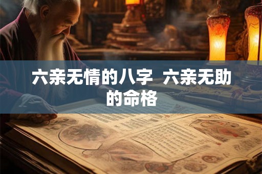 六亲无情的八字  六亲无助的命格
