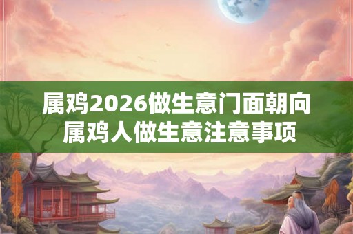 属鸡2026做生意门面朝向 属鸡人做生意注意事项