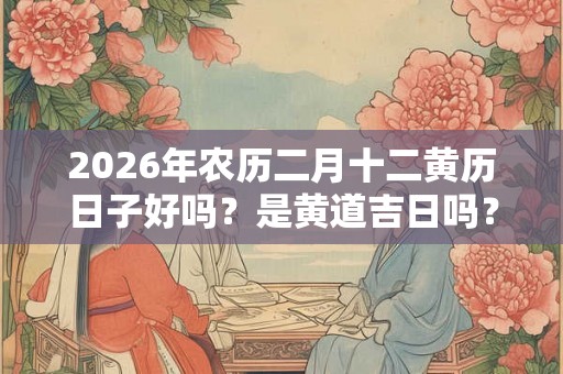 2026年农历二月十二黄历日子好吗？是黄道吉日吗？