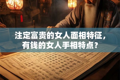 注定富贵的女人面相特征，有钱的女人手相特点？