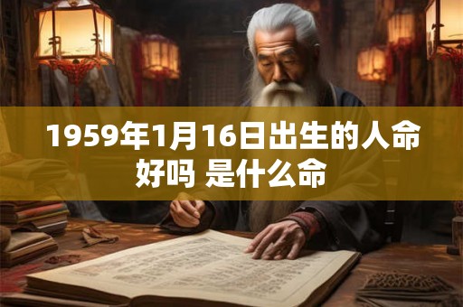 1959年1月16日出生的人命好吗 是什么命