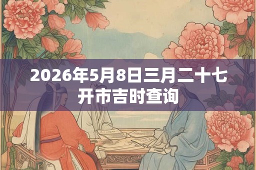 2026年5月8日三月二十七开市吉时查询