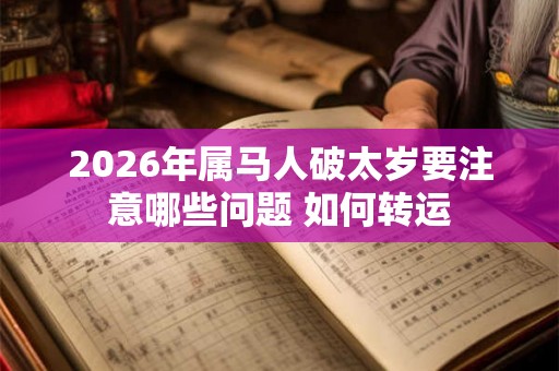 2026年属马人破太岁要注意哪些问题 如何转运
