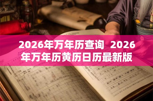 2026年万年历查询  2026年万年历黄历日历最新版