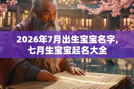 2026年7月出生宝宝名字,七月生宝宝起名大全