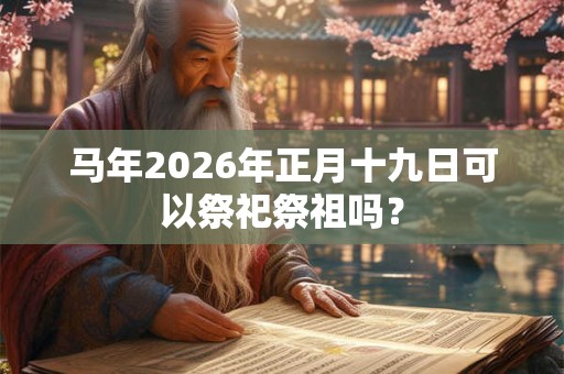 马年2026年正月十九日可以祭祀祭祖吗？