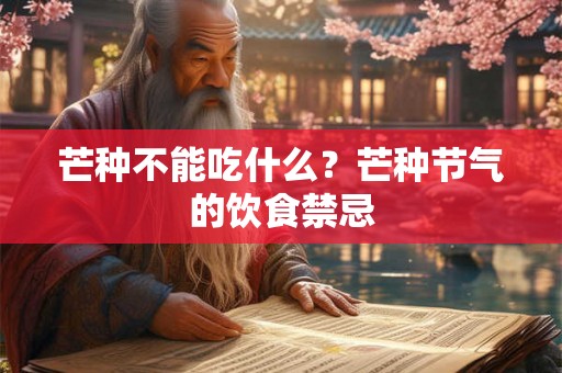 芒种不能吃什么？芒种节气的饮食禁忌