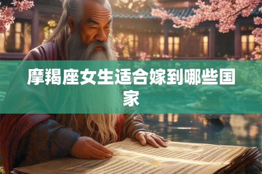 摩羯座女生适合嫁到哪些国家