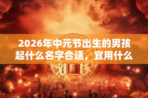 2026年中元节出生的男孩起什么名字合适，宜用什么字