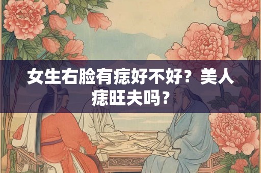 女生右脸有痣好不好？美人痣旺夫吗？