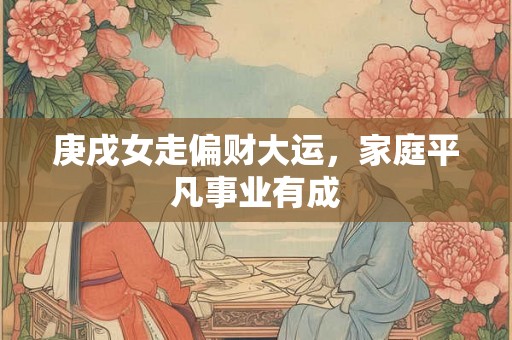 庚戌女走偏财大运，家庭平凡事业有成