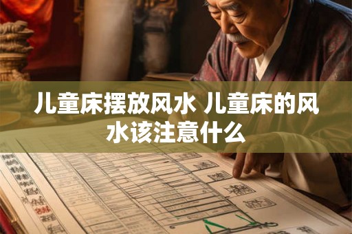 儿童床摆放风水 儿童床的风水该注意什么