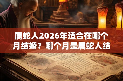 属蛇人2026年适合在哪个月结婚？哪个月是属蛇人结婚的大利月？