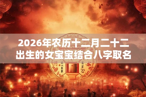 2026年农历十二月二十二出生的女宝宝结合八字取名大全