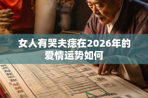 女人有哭夫痣在2026年的爱情运势如何 女人有哭夫痣在2026年的爱情运势如何