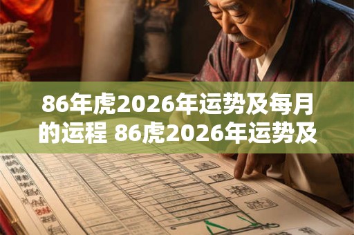 86年虎2026年运势及每月的运程 86虎2026年运势及月运如何