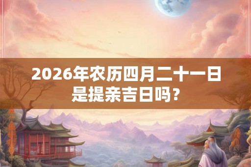 2026年农历四月二十一日是提亲吉日吗？