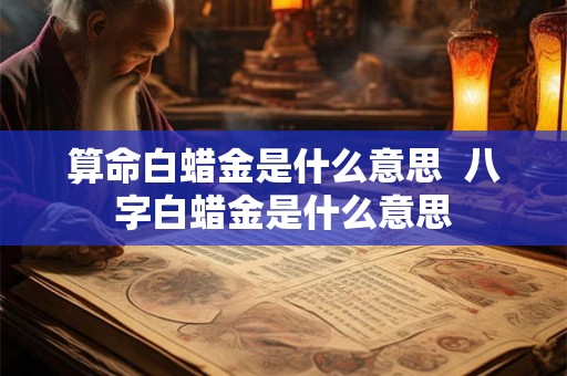 算命白蜡金是什么意思  八字白蜡金是什么意思
