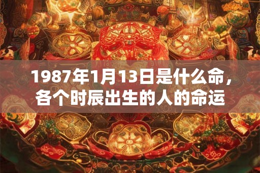1987年1月13日是什么命,各个时辰出生的人的命运 1987年1月13日是什么命,各个时辰出生的人的命运