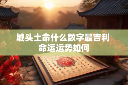城头土命什么数字最吉利 命运运势如何