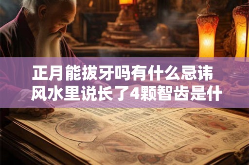 正月能拔牙吗有什么忌讳  风水里说长了4颗智齿是什么命运