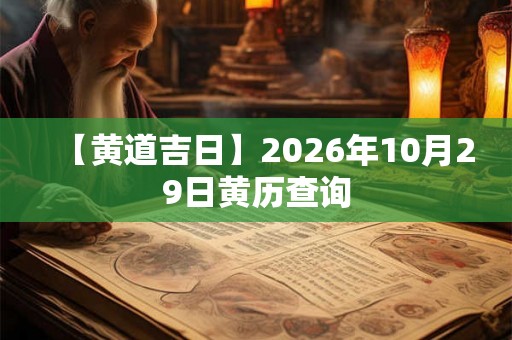 【黄道吉日】2026年10月29日黄历查询