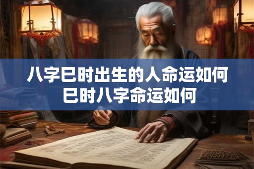 八字巳时出生的人命运如何 巳时八字命运如何