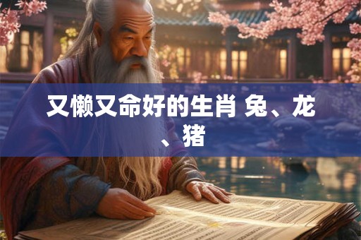 又懒又命好的生肖 兔、龙、猪 又懒又命好的生肖 兔、龙、猪