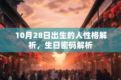 10月28日出生的人性格解析，生日密码解析