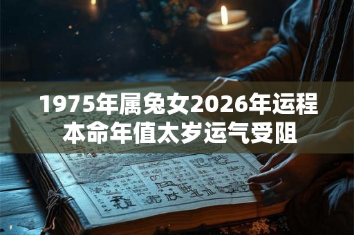 1975年属兔女2026年运程 本命年值太岁运气受阻