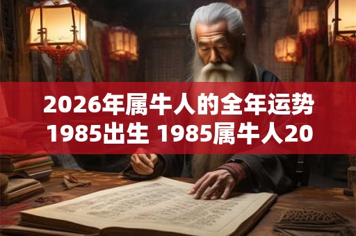 2026年属牛人的全年运势1985出生 1985属牛人2026运势如何