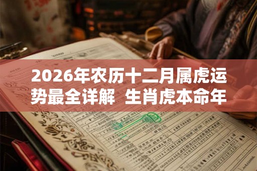 2026年农历十二月属虎运势最全详解  生肖虎本命年事业运程