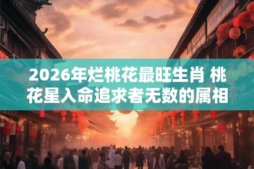 2026年烂桃花最旺生肖 桃花星入命追求者无数的属相
