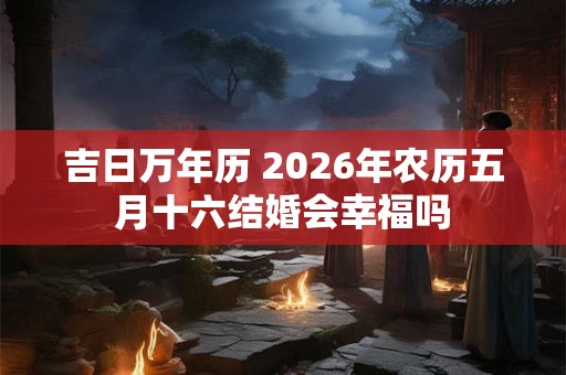 吉日万年历 2026年农历五月十六结婚会幸福吗