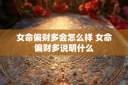 女命偏财多会怎么样 女命偏财多说明什么
