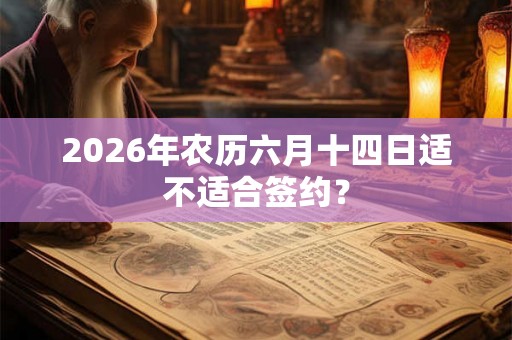 2026年农历六月十四日适不适合签约？