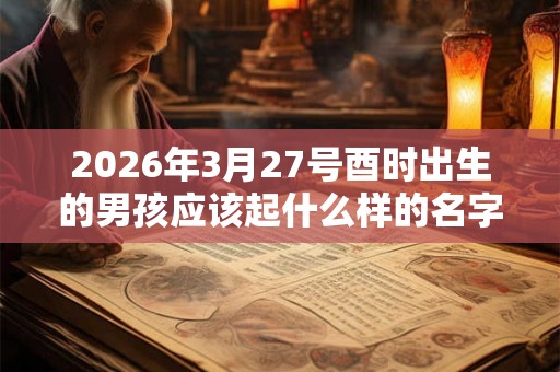 2026年3月27号酉时出生的男孩应该起什么样的名字 2026年3月27号酉时出生的男孩应该起什么样的名字