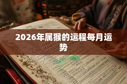 2026年属猴的运程每月运势