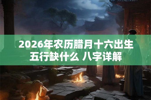 2026年农历腊月十六出生五行缺什么 八字详解